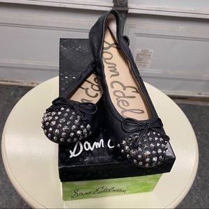 Sam Edelman Black Studded Flats